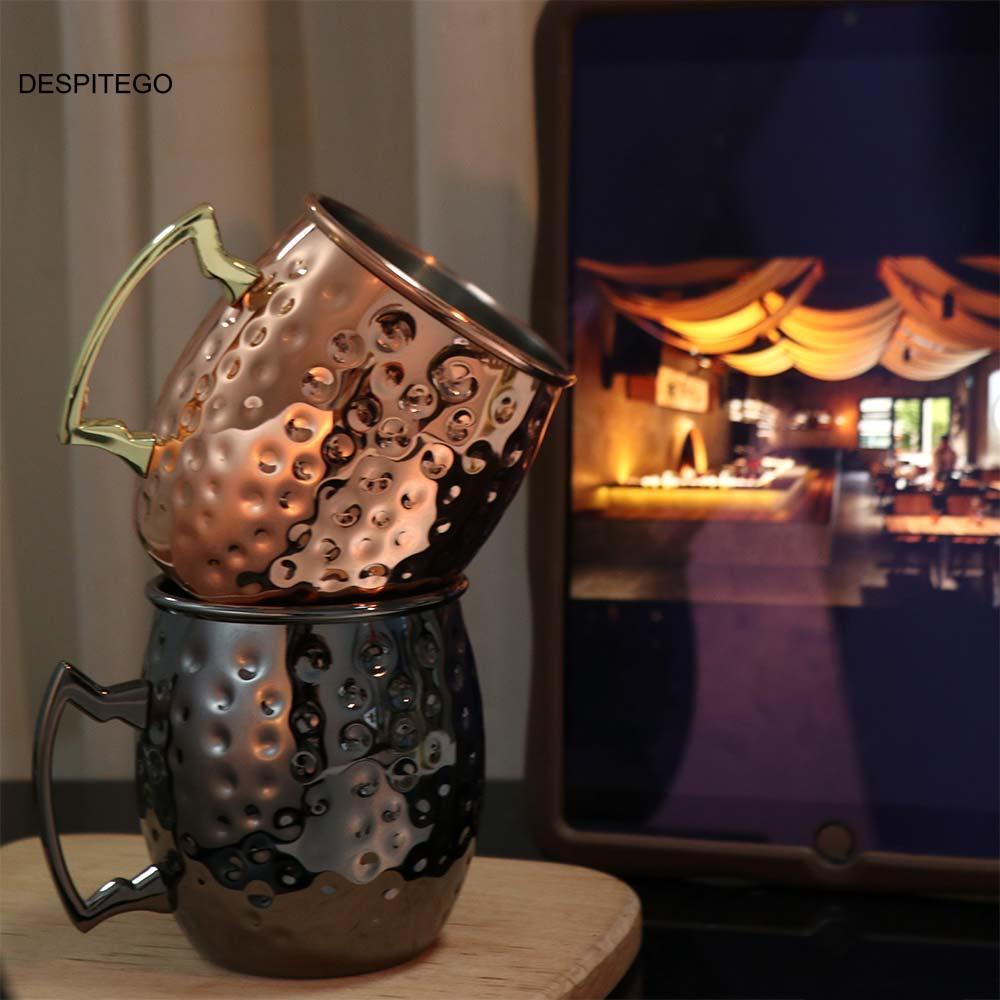 DESPITEGO Moscow Mule Mug, Cốc rượu Nga Cốc thép không gỉ, Dụng cụ thanh bền Drinkware Bia Cup Bar