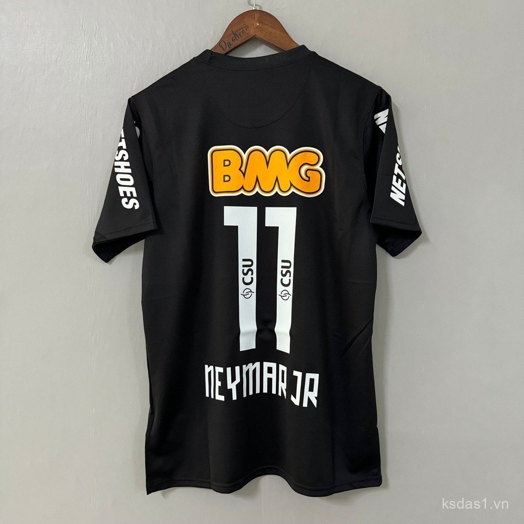 Retro Neymar Jersey Santos 12-13, Áo Bóng Đá Nhanh Khô, Tùy Chỉnh