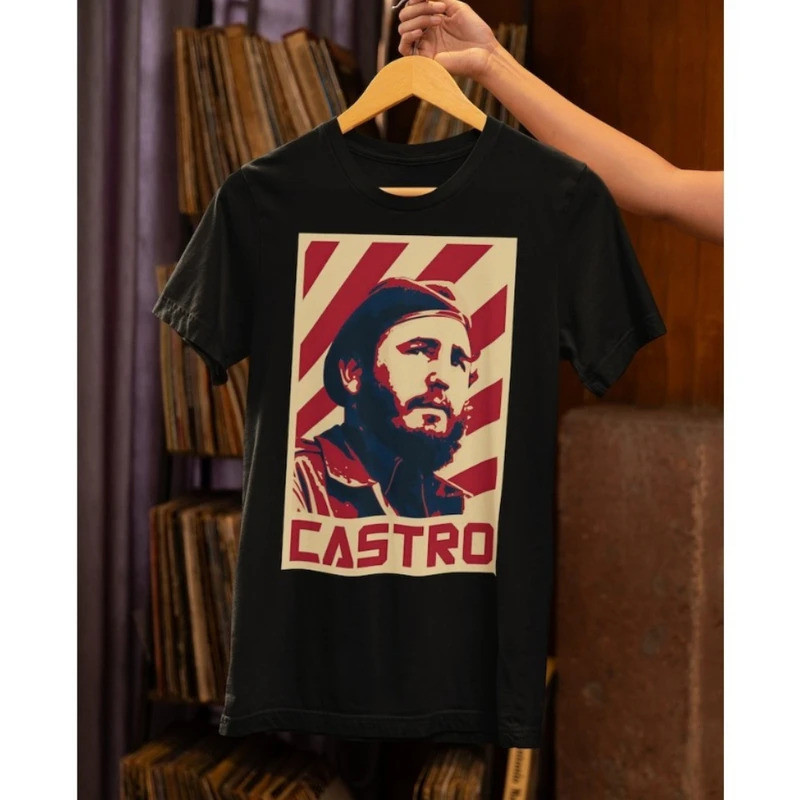 Áo thun Fidel Castro Cách mạng Cuba Áo sơ mi lịch sử cổ điển thời trang dành cho nữ và nam giới