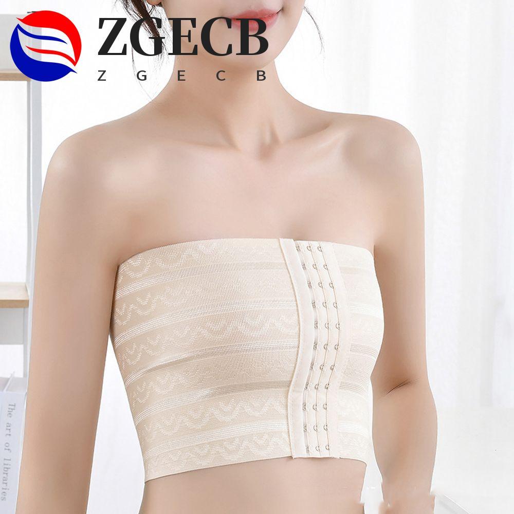ZGECB Bustier Kết Dính Nhẹ, Form Ngực Slim Flat, Phù hợp Style Tomboy