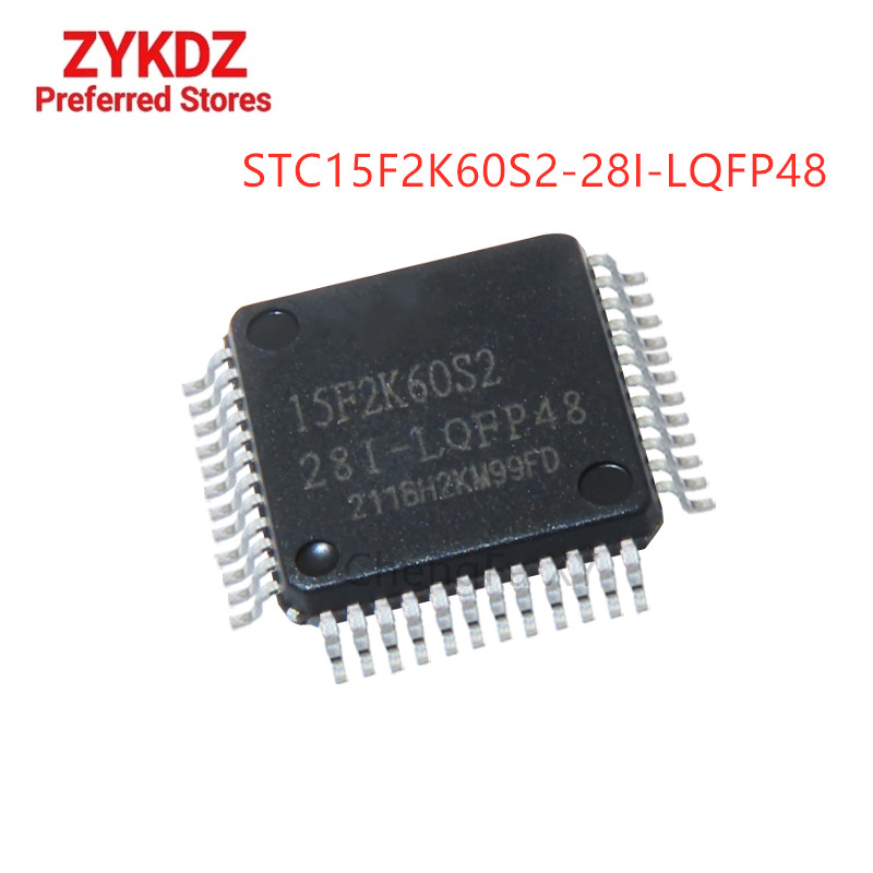 1 CÁI STK15F2K60S2-28I-LQFP48 STC15F2K60S2 15F2K60S2 Còn hàng LQFP48