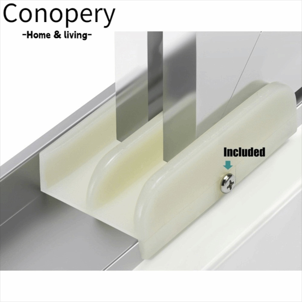 CONOPERY M6219 Đường ray cửa tắm trượt, Đường ray nhựa thủy tinh dày 7 / 16 inch xây dựng bằng nhựa,
