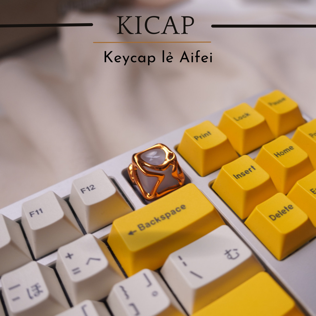 Keycap Artisan Aifei viền mạ kim loại dành cho bàn phím cơ