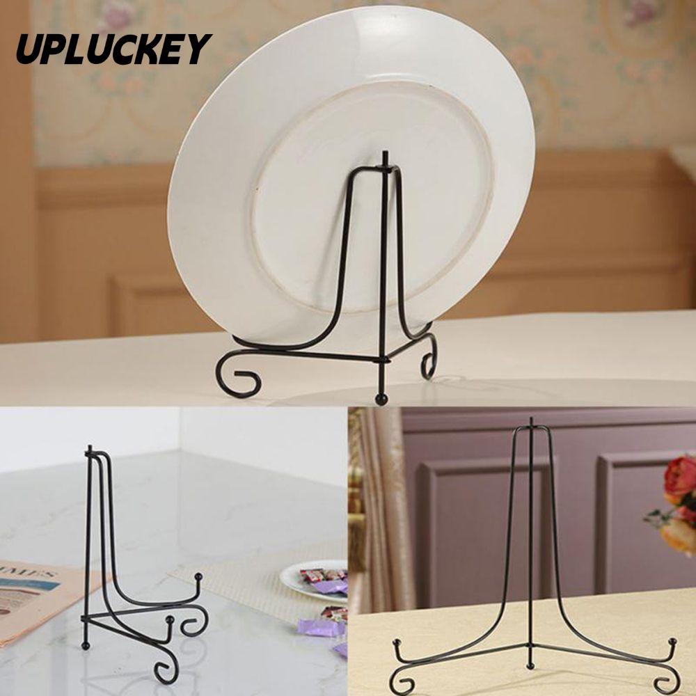 UPLUCKEY Display Stand Art Photo Pedestal Book Holder Black Iron