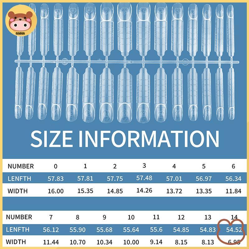 Aosun Space Pháp Dual Forms Khuôn Nối Dài Móng Tay Có Thể Tái Sử Dụng Trong Suốt 15 Kích Cỡ DIY VN