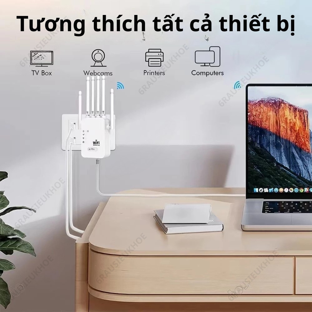NEW Bộ Kích Sóng Wifi Cao Cấp 6 Râu Tốc Độ Cao 1800 Mbps Bộ Khuếch Đại Sóng Wifi Truyền Sóng Nhanh Ổn Định Xuyên Tường | BigBuy360 - bigbuy360.vn