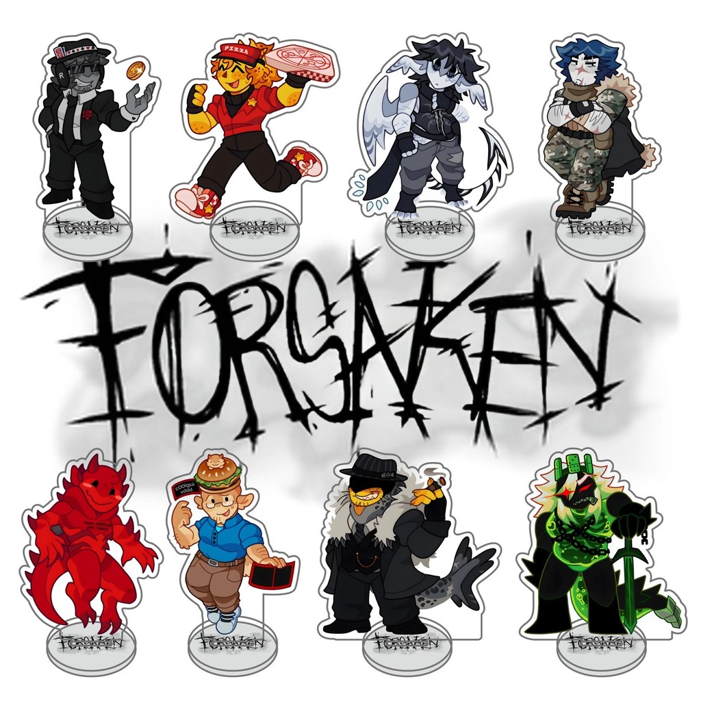 Standee Forsaken Roblox mô hình Acrylic để bàn Guest 1337 Noob Shedletsky John Doe C00lkidd Elliot c