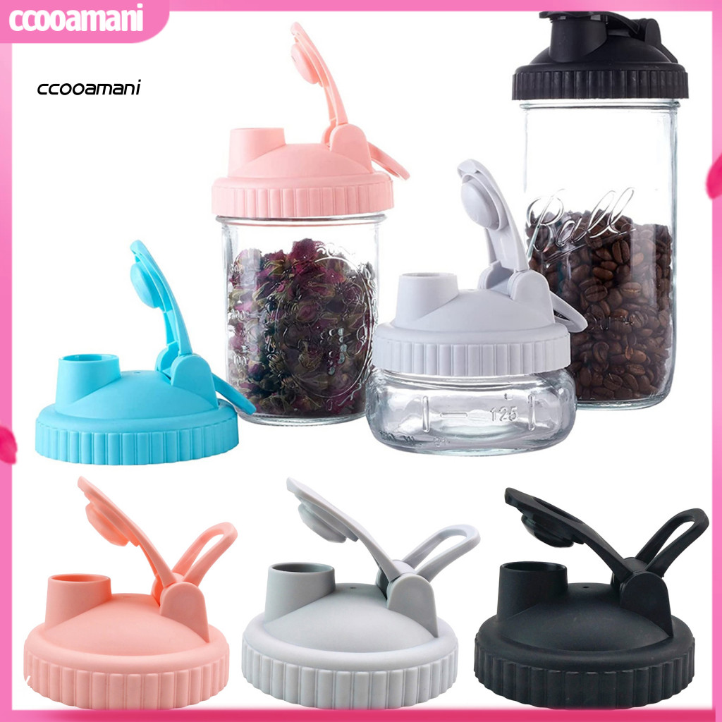 Thai| Mason Jar Đổ Nắp Vòi Chống Trơn Trượt Mason Jar Nắp Mason Jar Miệng Rộng Kín Hơi Chống Rò Rỉ N