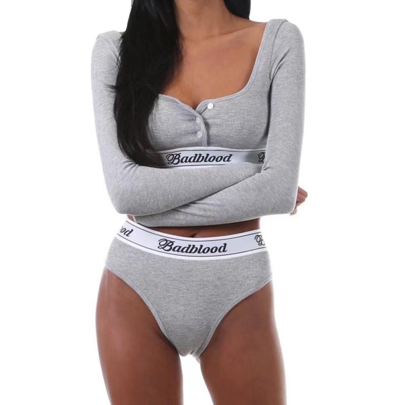Badblood  bcac Series of women's triangle briefs with letter print for casual and sporty wear