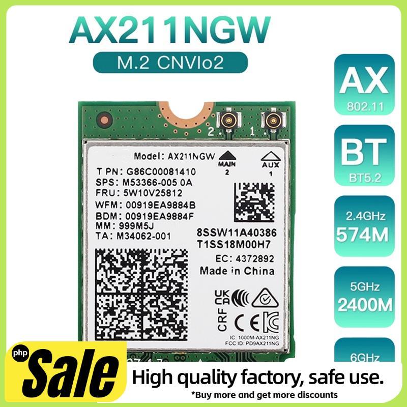 AX211NGW WiFi 6E M.2 Key E CNVio2 Băng tần kép 2.4Ghz / 5Ghz Bộ thẻ mạng không dây 802.11Ac Bluetoot