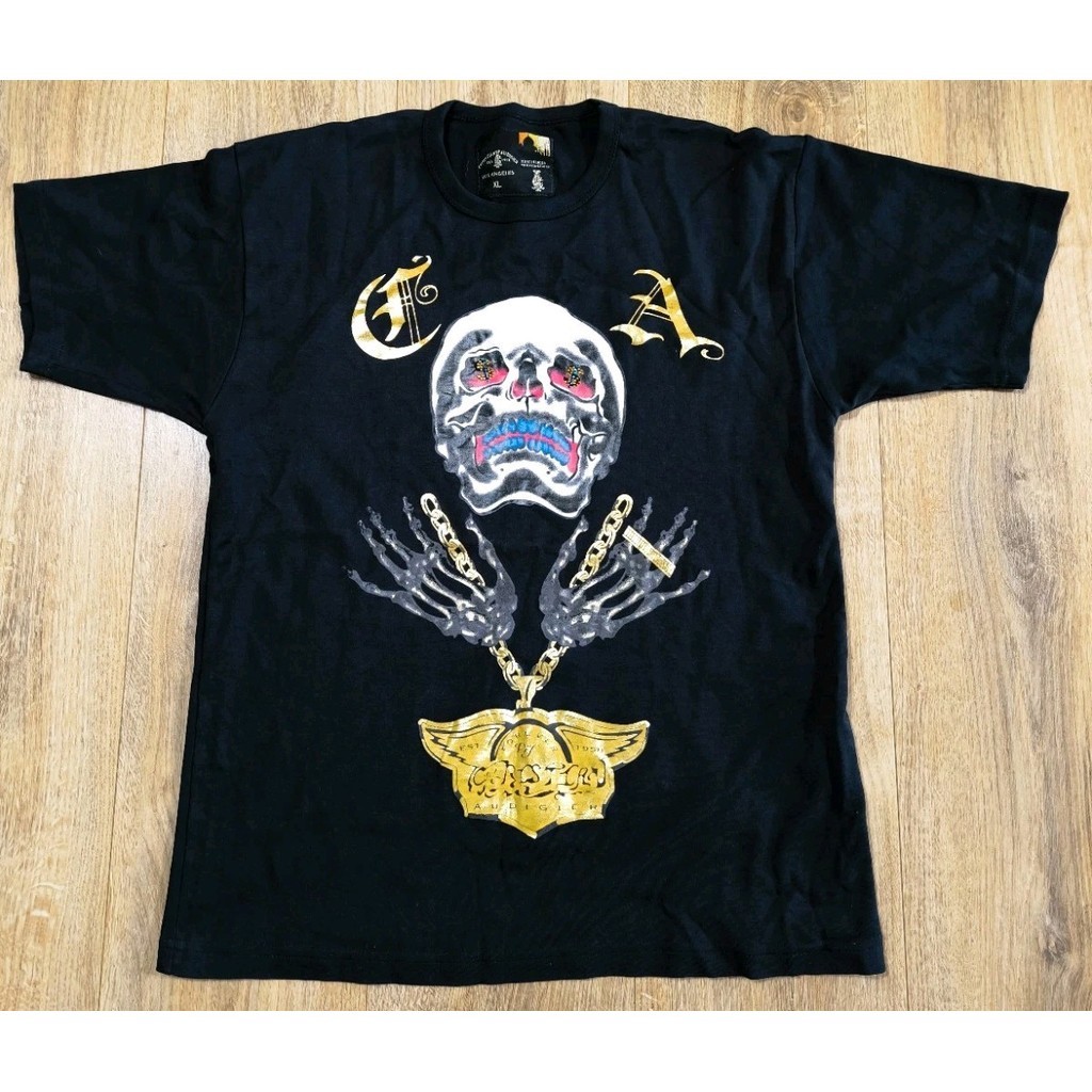 Ed Hardy 100% Cotton Skull Kim Cương Giả Nam Đen