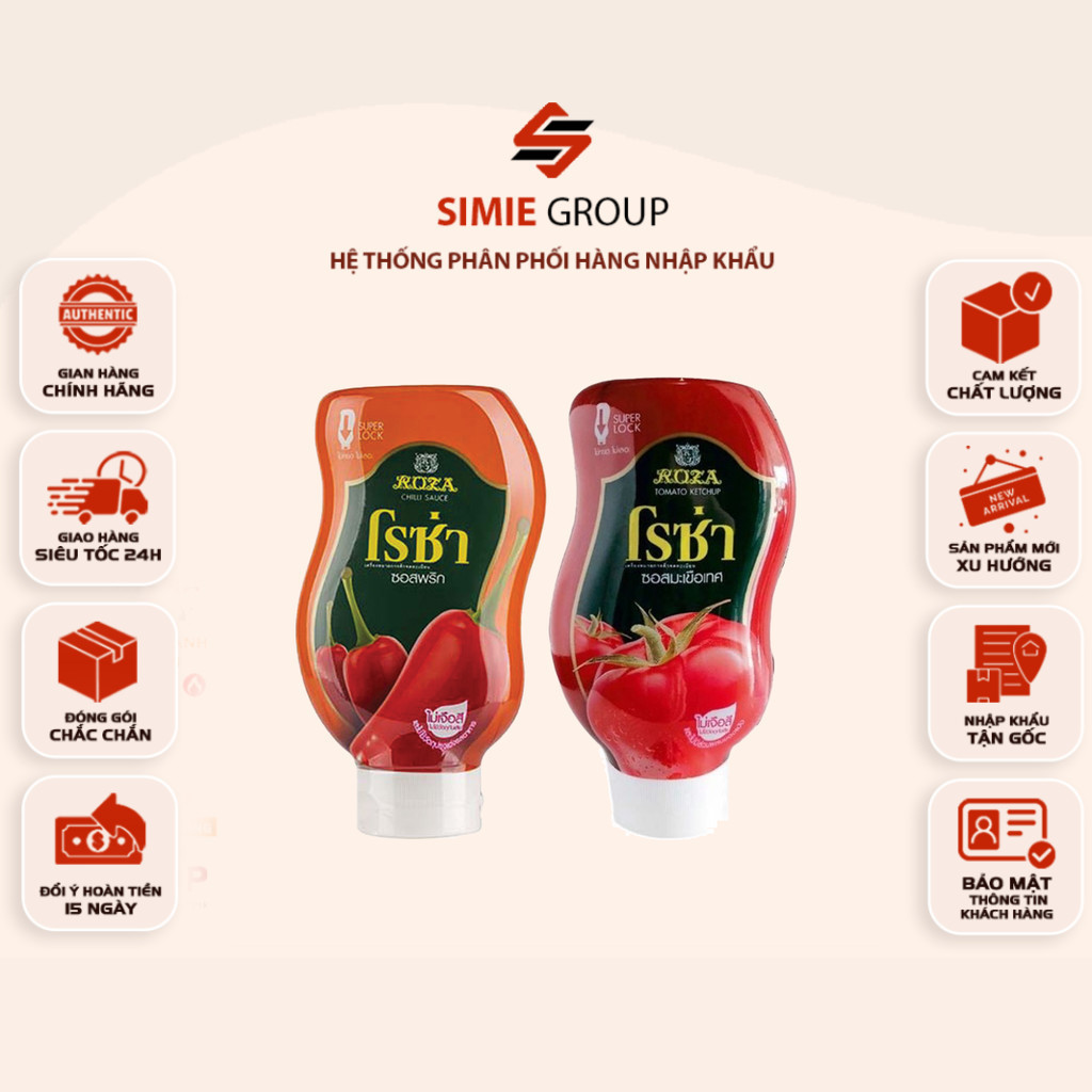[ĐỦ SIZE] Tương Ớt & Tương Cà Ketchup Roza Csfood Thái Lan Chính hãng