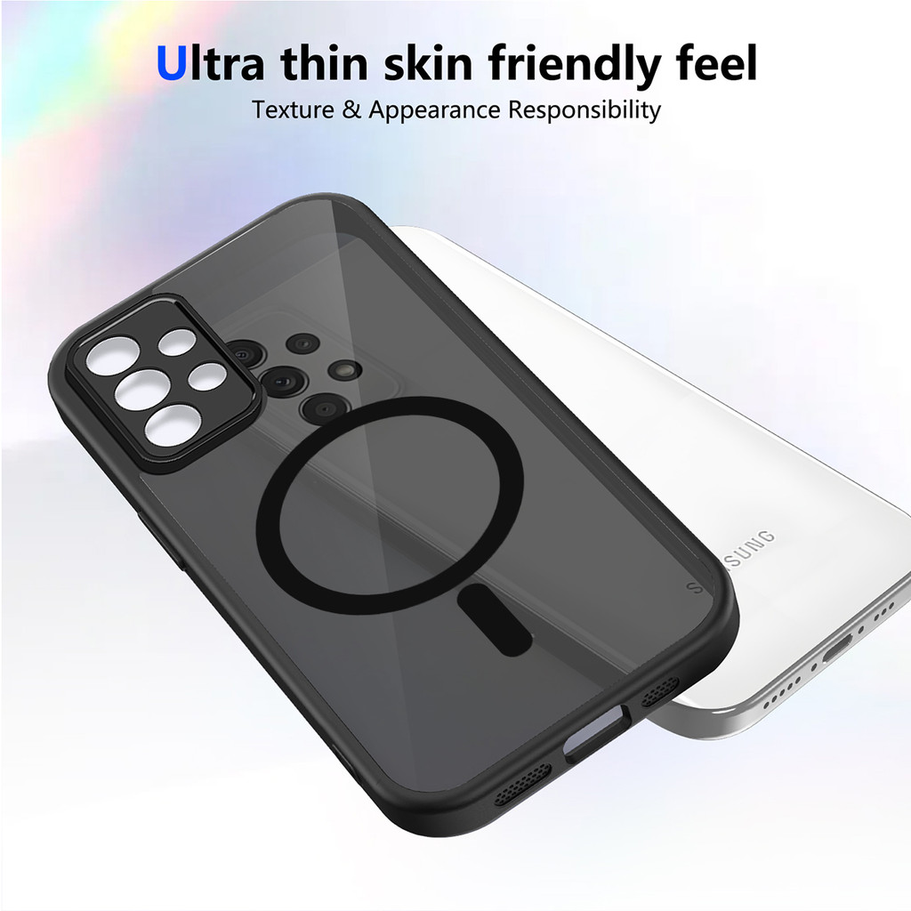 Ốp lưng Samsung A53 5G Vỏ thu hút từ tính màu đen mờ cho Ốp điện thoại Samsung Galaxy A53 5G