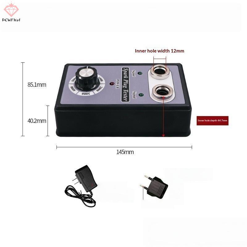 [PCW-T] 1 Bộ Xe Máy Đánh Lửa Cuộn Dây Cheer Spark Detector Có Thể Điều Chỉnh Lỗ Kép Sparking Plug Te