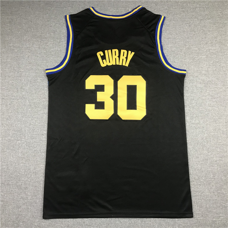 Áo jersey Golden State Warriors Curry đen 2022
