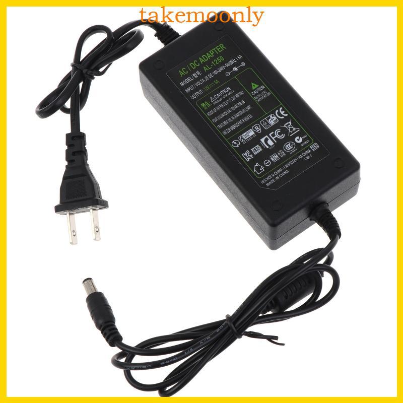 TAK DC 12V Adapter 100V-240V Chiếu Sáng Biến Áp 5A Nguồn Điện Adapter Conver