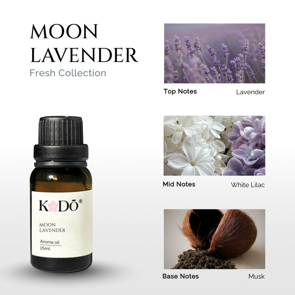 Tinh Dầu Hoa Oải Hương KODO Moon Lavender - Tinh Dầu Xông Phòng Thư Giãn, Ngủ Ngon