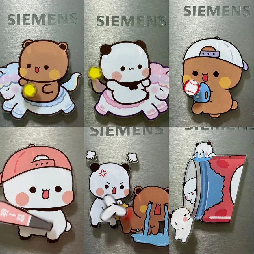 Nam châm tủ lạnh 3D Yier bubu Nam châm tủ lạnh Bubu Dudu dễ thương Trang trí nhà cửa