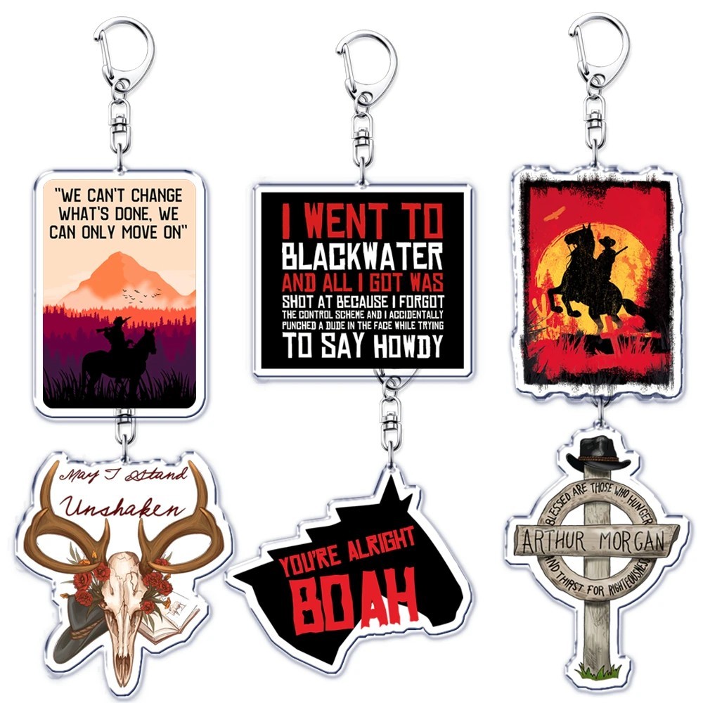 Móc khóa Red Dead Redemption RDR2 Arthur Morgan Acrylic in hình trang trí balo túi xách phụ kiện gam