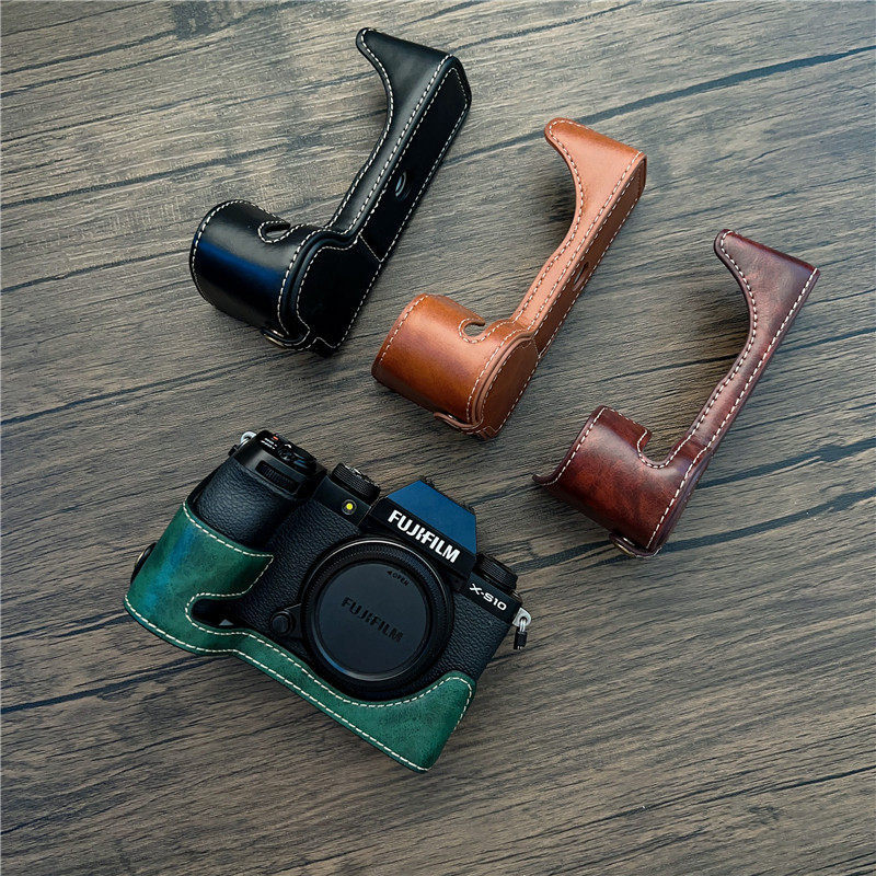 Thích hợp cho Fuji XS10 Half Case Vỏ bảo vệ đế máy ảnh Fujifilm xs10 Half Leather Case