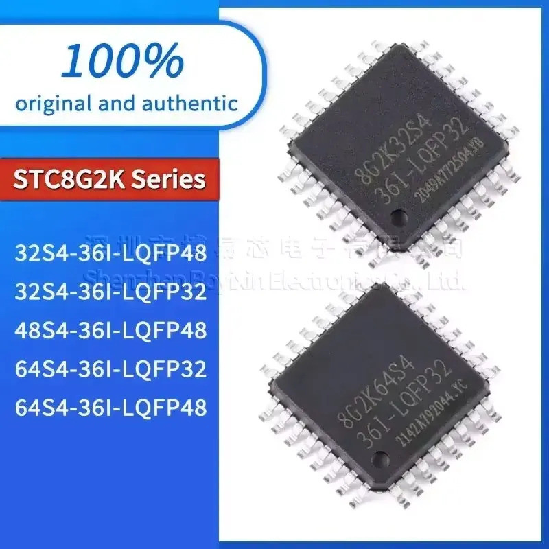 5 CÁI STC8G2K32S4-36I-LQFP48 STC8G2K32S4-36I-LQFP32 STC8G2K48S4-36I-LQFP48 STK8G2K64S4-36I-LQFP32 ST