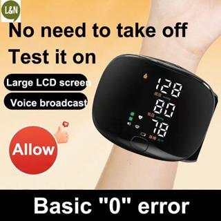 < L & N > Đồng hồ đo huyết áp cổ tay kỹ thuật số Máy đo nhịp tim Máy đo nhịp tim Cảm ứng thông minh Màn hình LCD Sạc máy đo huyết áp mới