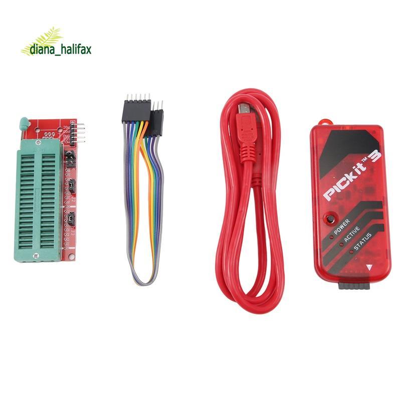 Lập trình viên PICKIT3 + PIC ICD2 PIC Kit Bộ chuyển đổi lập trình 2 / 3 Ghế lập trình đa năng FZ0508