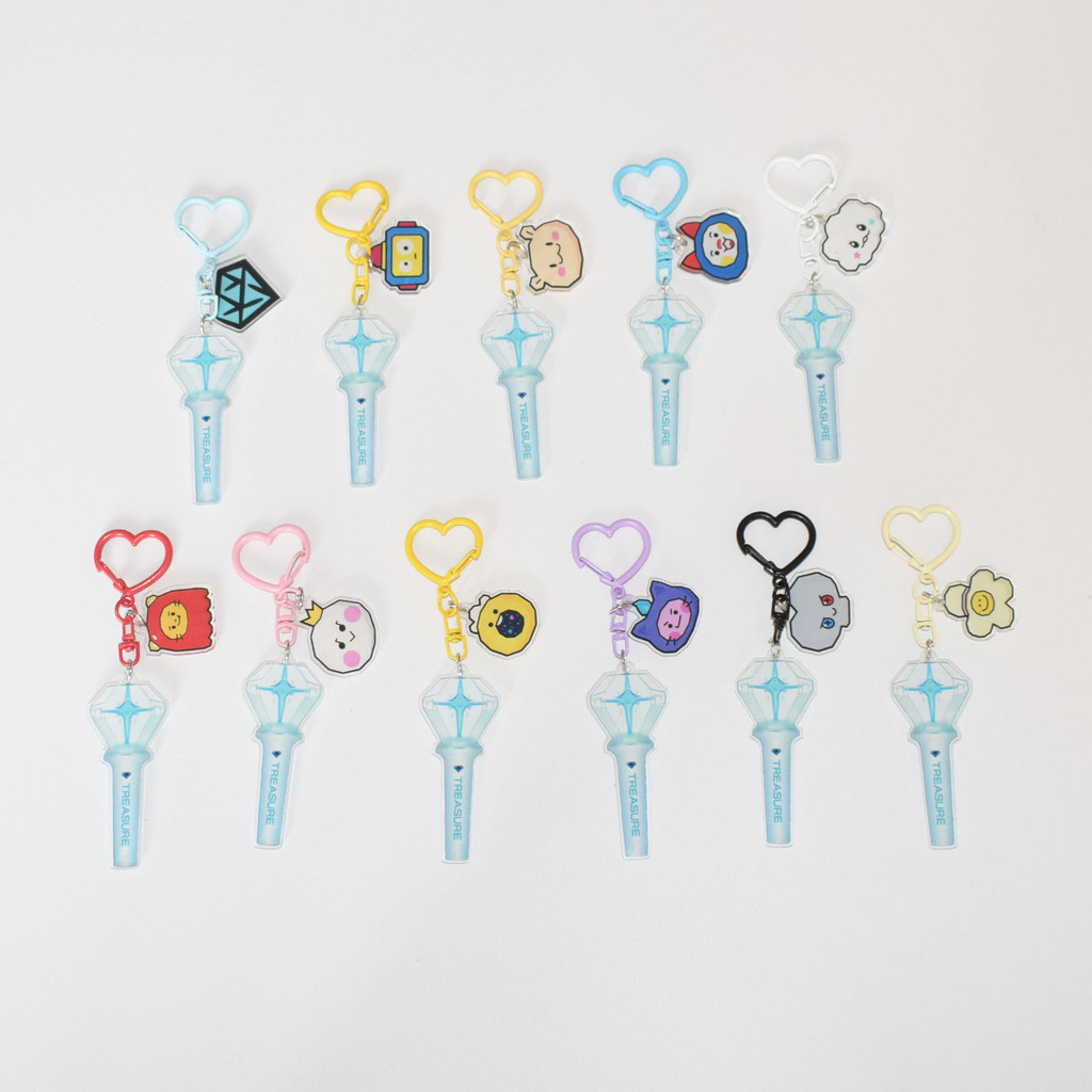 Kpop Idol TREASURE TRUZ Acrylic Móc Khóa Ánh Sáng Dính Quyến Rũ Móc Khóa