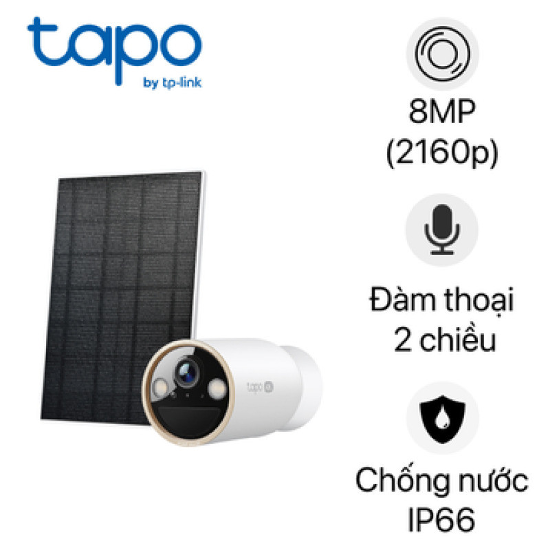 Camera IP năng lượng mặt trời ngoài trời 8MP TP-Link Tapo C460 Kit