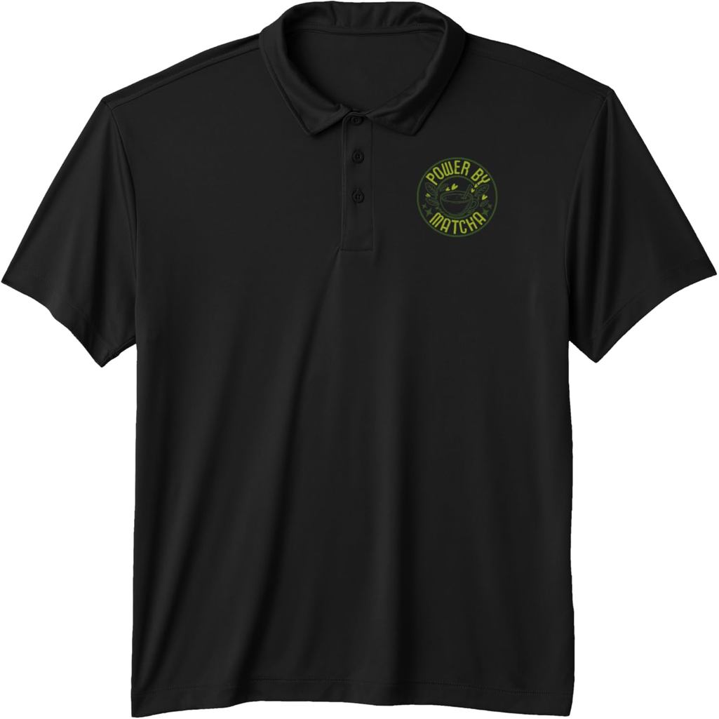 Powered By Matcha Green Tea Lover Latte Performance ICES Áo sơ mi Polo