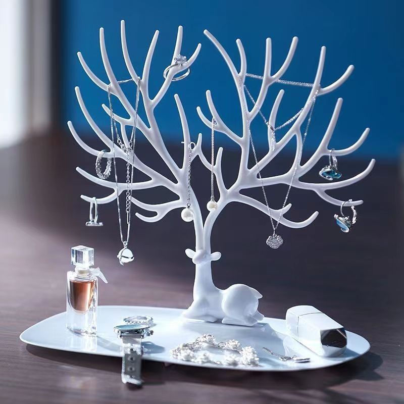 New Product#Deer Antler Tree-Shaped Jewelry Display Rack for Earrings, Bracelets, and Accessories St