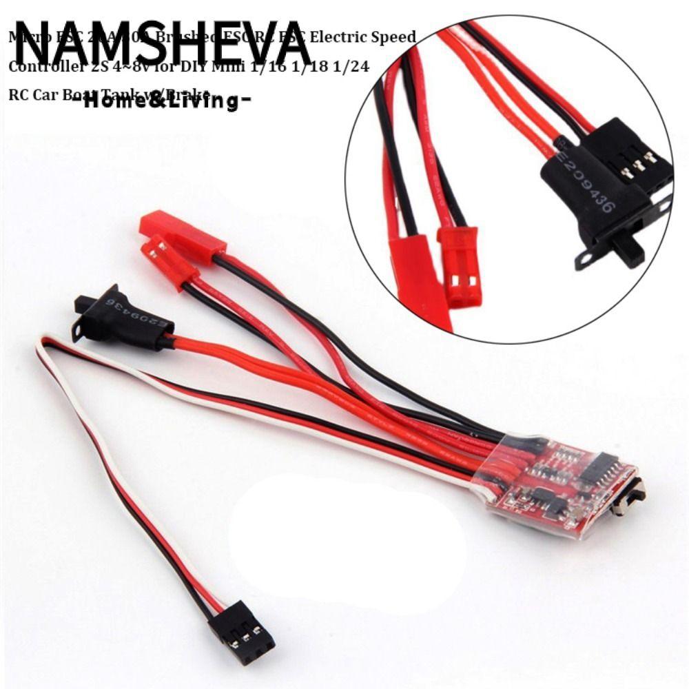 Bộ điều khiển tốc độ điện NAMSHEVA, 10A / 15A / 20A / 30A 2S 4 ~ 8v Micro ESC 20A 30A Bàn chải, ESC 
