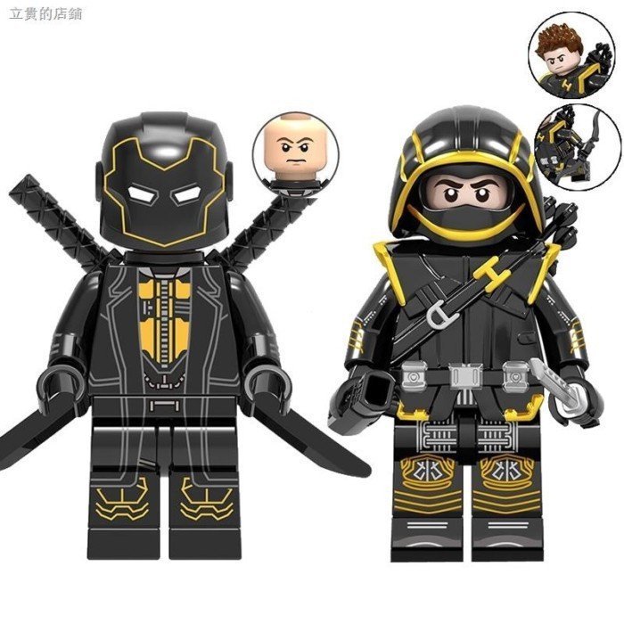 Tương thích với LEGO Avengers 4 Deadpool Evil Knight Falcon Eye Ronin Thanos để xây dựng đồ chơi búp