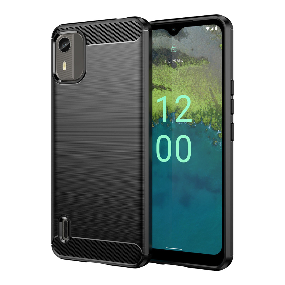 Ốp điện thoại chống sốc bằng sợi Carbon TPU mềm cho Nokia C12 C21 Plus C300 C110 C32 G22 G42 G60 G11