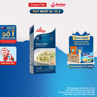 [HỎA TỐC NỘI THÀNH HCM & HN] Kem sữa tươi tiệt trùng để nấu ăn Anchor Cooking cream hộp 1 lít