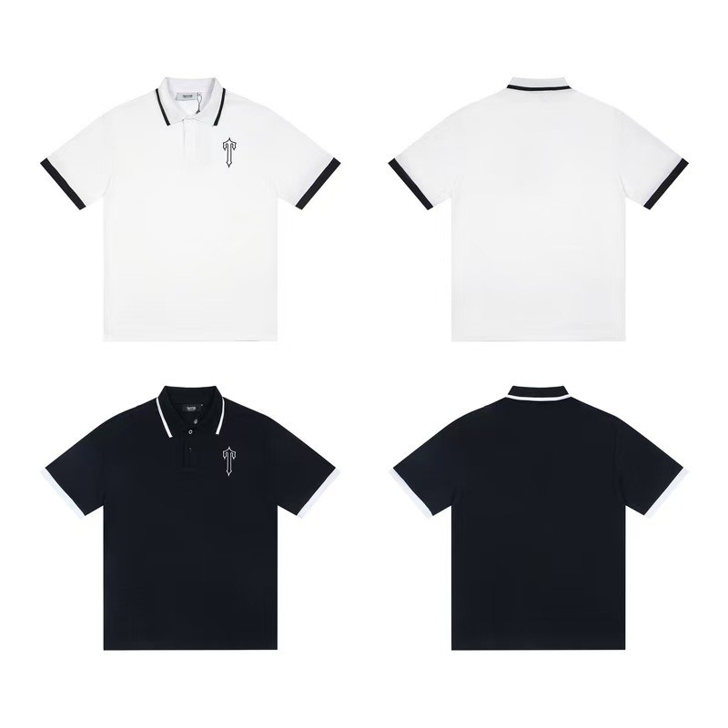 YM2B TRAPSTAR Trendy new style POIO Loose-fitting embroidery craftsmanship T Shirt