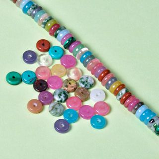 Hộp Đá Tự Nhiên Miếng Đệm 2*6mm Pha Lê - Nguyên Liệu DIY Vòng Tay