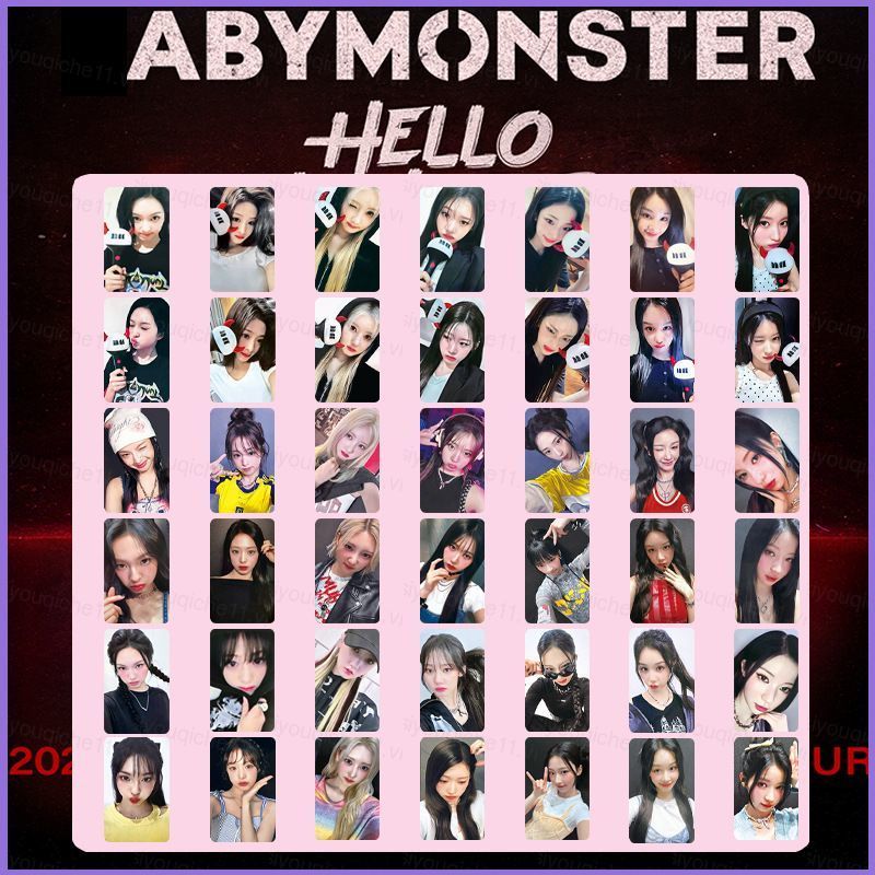 SQ11 7 Cái / bộ BABYMONSTER RUKA LOMO Card HELLO BABYMONSTER RORA ASA Bộ sưu tập bưu thiếp