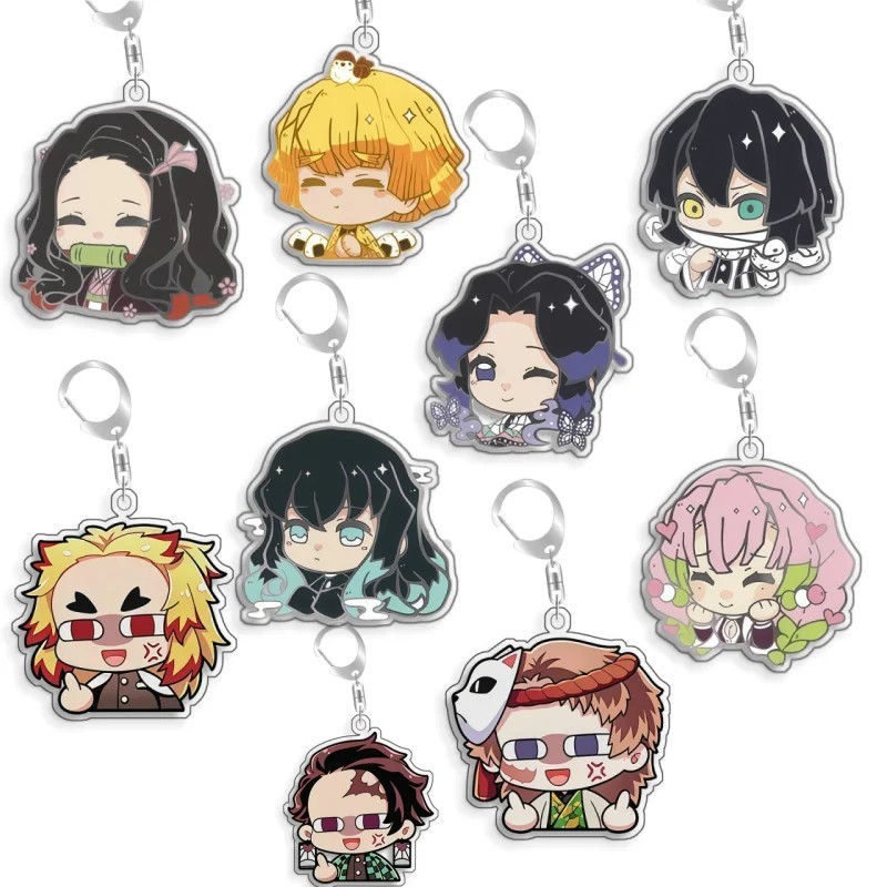 Móc khóa Anime Thanh Gươm Diệt Quỷ Demon Slayer Kimetsu no Yaiba Mica Acrylic Chibi Muichiro Tokito 