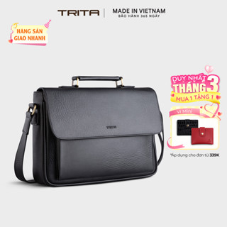 Túi Trita (Thời trang nam nắp gập phối quai trên - Túi đeo chéo da RTN8) Bagsmart