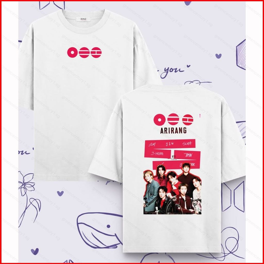 Áo thun BTS BT21 mùa hè tay ngắn, thiết kế yêu thích của Jin, Suga, J-Hope, RM, Jimin, V và Jung Koo