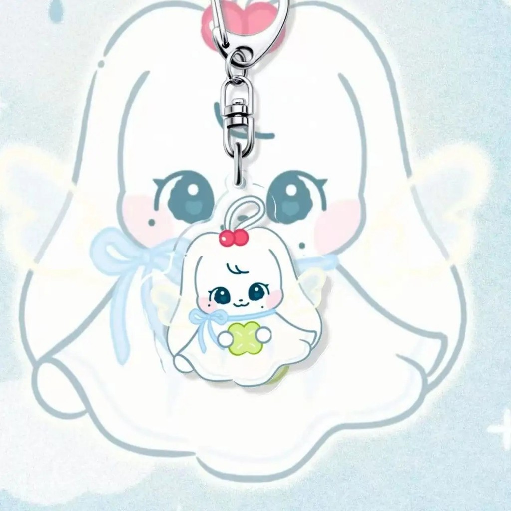 Móc khóa Acrylic Jang Wonyoung IVE Cherry doll dễ thương phụ kiện trang trí balo cặp sách quà tặng f