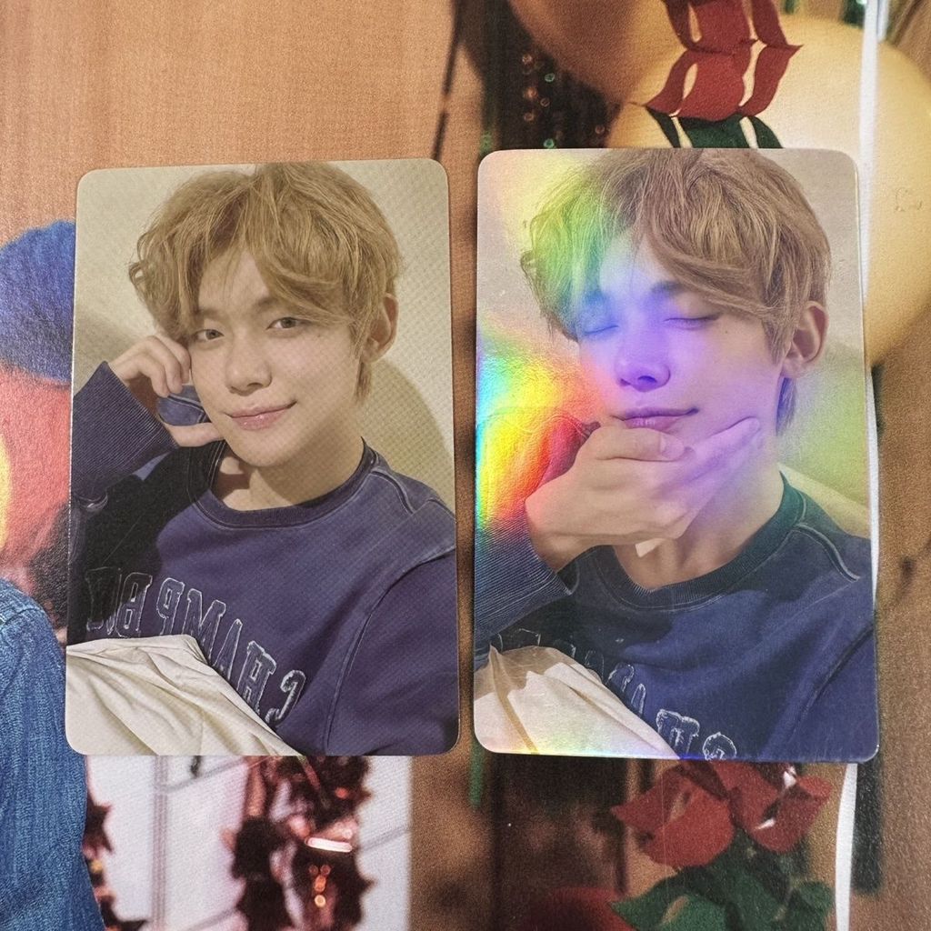 TXT file 1 Choi Ran Joon thẻ nhỏ merch1 má so với trái tim tóc vàng xoăn