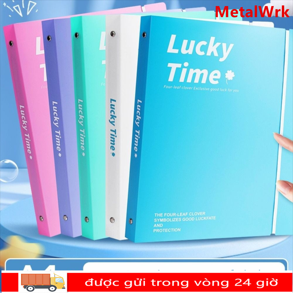 Thư mục tập tin METALWRK A4, Thư mục dữ liệu dung lượng lớn 3 lỗ, Màu sắc chống bụi PP Ring Binder T