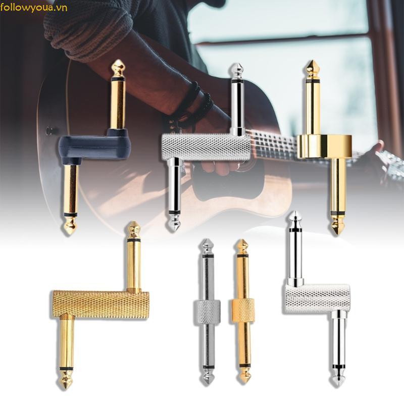 Fol 4 Chiếc Bàn Đạp Đàn Guitar Kết Nối Khớp Nối Nam Đến Nam Offset Phích Cắm Adapter