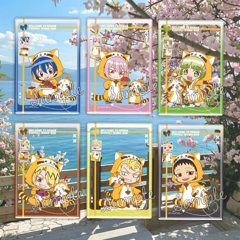 Card Trong Suốt Anime Mairimashita Iruma-kun Iruma Suzuki Rascal Thẻ Nhựa Chibi Decor Trang Trí Bàn 