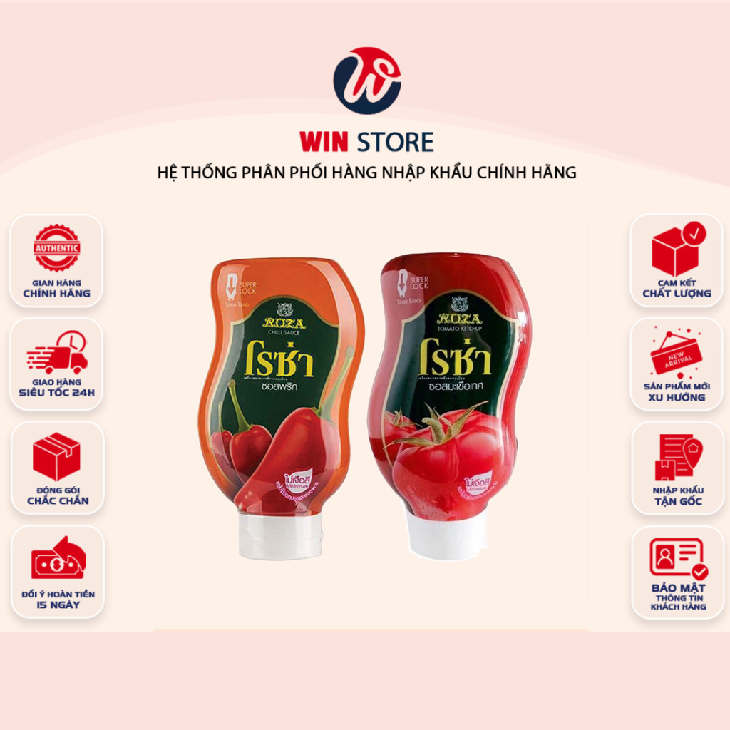 [ĐỦ SIZE] Tương Ớt & Tương Cà Ketchup Roza Csfood Thái Lan Chính hãng