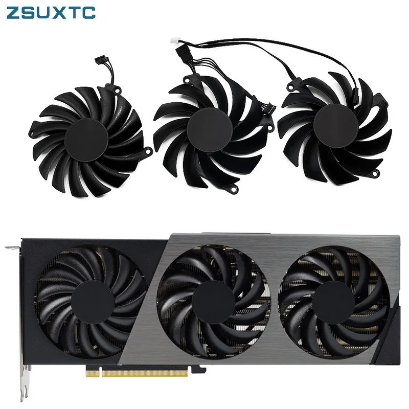 Quạt làm mát Card đồ họa HL 85MM CF-12910S CF-12915S Rtx4070 SUPER GPU cho Inno3d RTX 4070Ti 4070 40