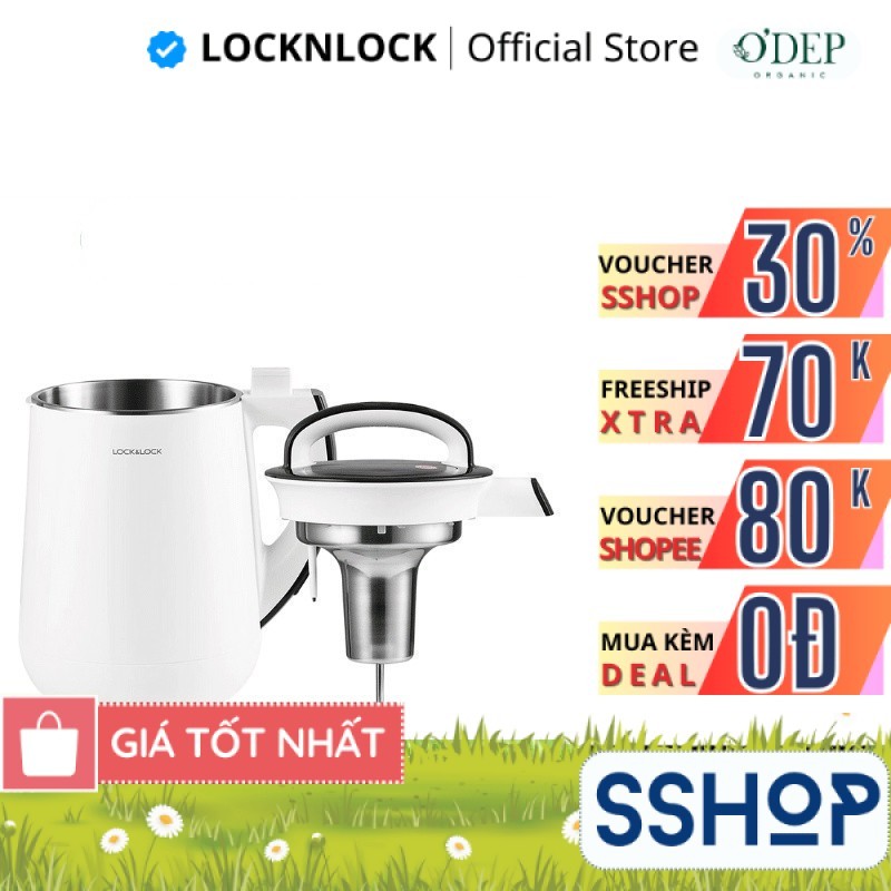 Máy làm sữa đậu nành LocknLock EJS226 1.3L 850W công nghệ gia nhiệt, chống tràn - Chính Hãng - SSHOP