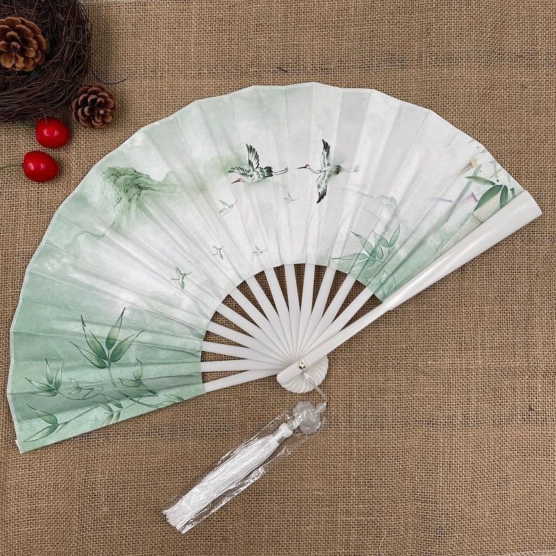 Phong Cách Trung Quốc Quốc Hợp Thời Trang Đẹp Trai ins Phong Cách Học Sinh Gấp Quạt Cổ Mùa Hè Hàng N